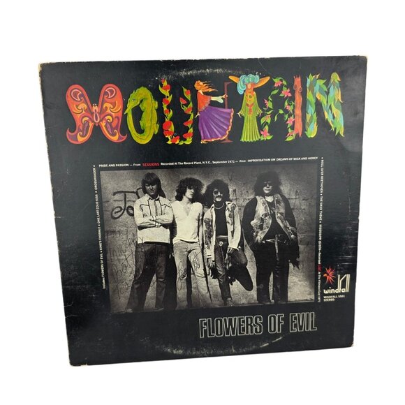 Signed Mountain-Flowers of Evil 1971 Vinyl Record - WINDFALL 5501 - Picture 1 of 5